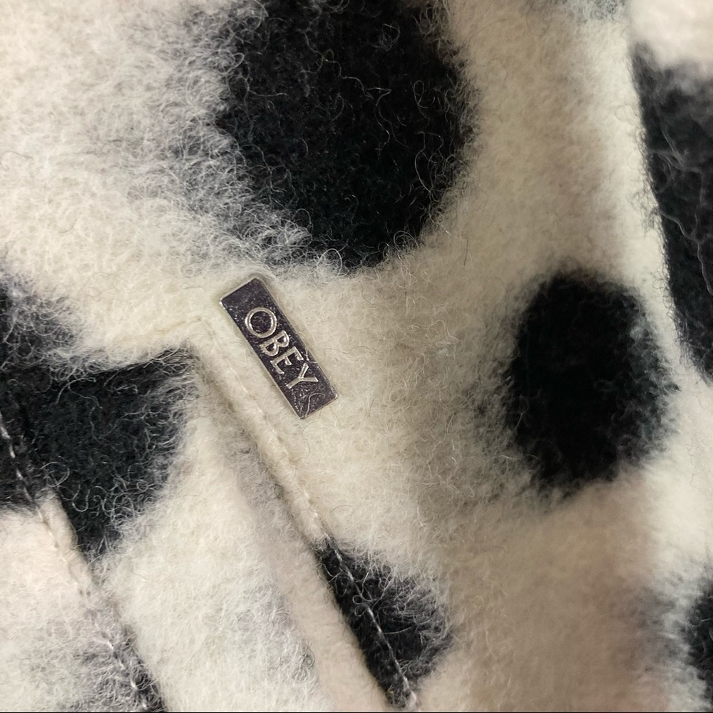 Obey La Ruine Wool Polka Dot Bomber Jacket - Picture 8 of 16